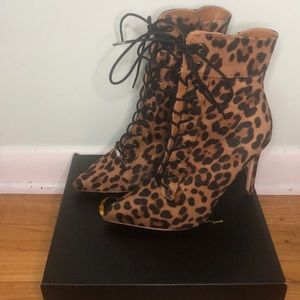 Olivia Jaymes Pointed Toe LaceUp Stiletto - Size 9